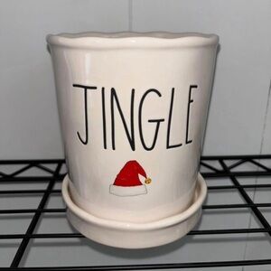 Rae Dunn Jingle Planter with Saucer
